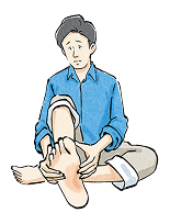 イラスト_手のひら、足の裏に水疱や膿疱がくり返し現れます